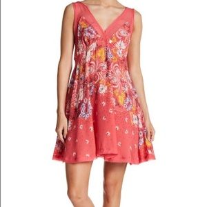 NWT Free People Longwood Printed Slip Dress Pink